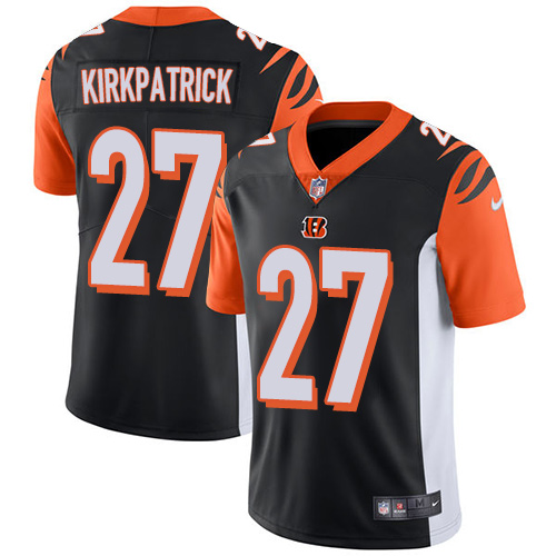 Nike Bengals #27 Dre Kirkpatrick Black Team Color Men's Stitched NFL Vapor Untouchable Limited Jersey - Click Image to Close